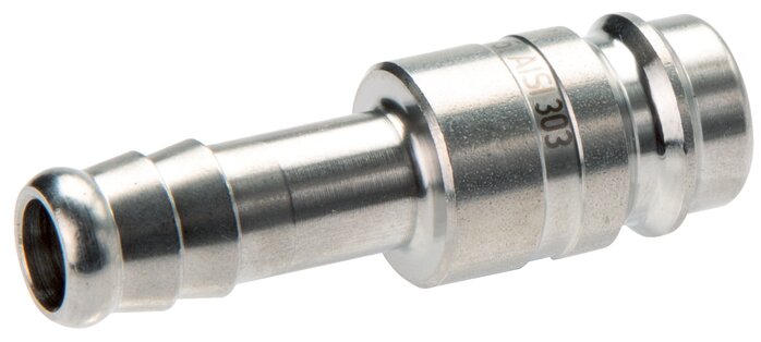 Acero inoxidable 316L DN 10 Enchufe de acoplamiento de aire 9 mm Pilar de manguera Doble cierre