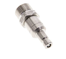 Acero inoxidable 316L DN 2,7 (Micro) Acoplamiento de aire Enchufe G 1/8 pulgadas Macho Doble Cierre