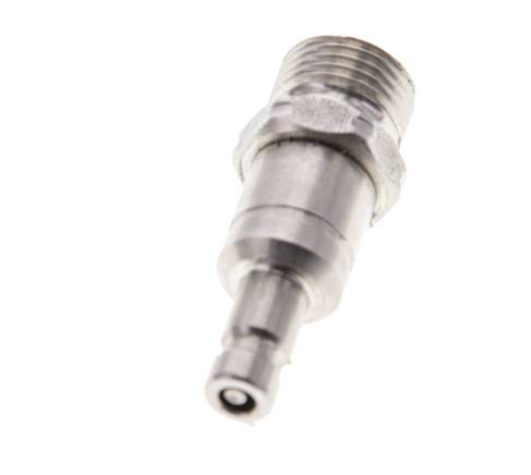 Acero inoxidable 316L DN 2,7 (Micro) Acoplamiento de aire Enchufe G 1/8 pulgadas Macho Doble Cierre
