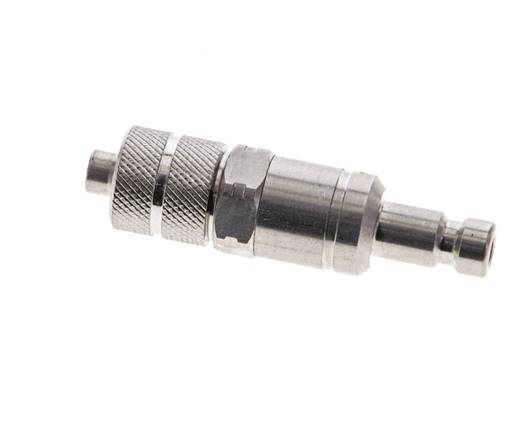 Acero inoxidable 316L DN 2,7 (Micro) Acoplamiento de aire Tapón 4x6 mm Tuerca de unión Doble cierre