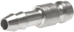 Acero inoxidable 316L DN 5 Tapón de acoplamiento de aire 4 mm Pilar de manguera Doble cierre