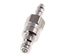 Acero inoxidable 316L DN 5 Enchufe de acoplamiento de aire 6 mm Pilar de manguera Doble cierre