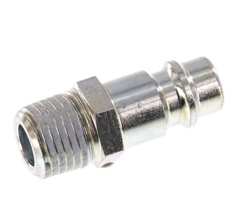 Acoplamiento de aire DN 7.2 (Euro) de acero endurecido R 1/4 pulgada Macho [2 Piezas]
