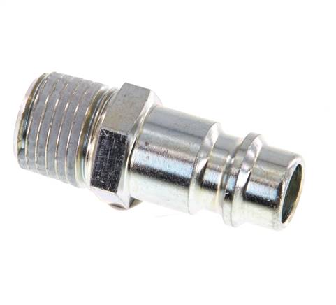 Acoplamiento de aire DN 7.2 (Euro) de acero endurecido R 1/4 pulgada Macho [2 Piezas]