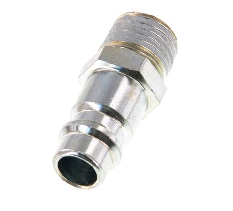 Acoplamiento de aire DN 7.2 (Euro) de acero endurecido R 1/4 pulgada Macho [2 Piezas]