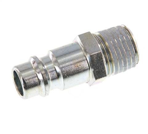Acoplamiento de aire DN 7.2 (Euro) de acero endurecido R 1/4 pulgada Macho [2 Piezas]