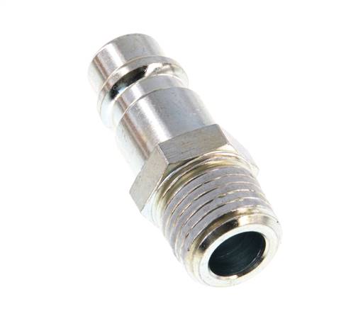 Acoplamiento de aire DN 7.2 (Euro) de acero endurecido R 1/4 pulgada Macho [2 Piezas]