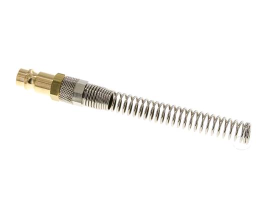 Tapón de acoplamiento de aire de latón DN 7,2 (Euro) Tuerca de unión de 8x10 mm Bend-Protect con válvula de retención