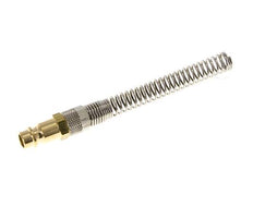 Tapón de acoplamiento de aire de latón DN 7,2 (Euro) Tuerca de unión de 8x10 mm Bend-Protect con válvula de retención