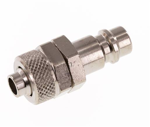 Tapón de acoplamiento de aire de latón niquelado DN 7.2 (Euro) Tuerca de unión de 8x10 mm [2 piezas]