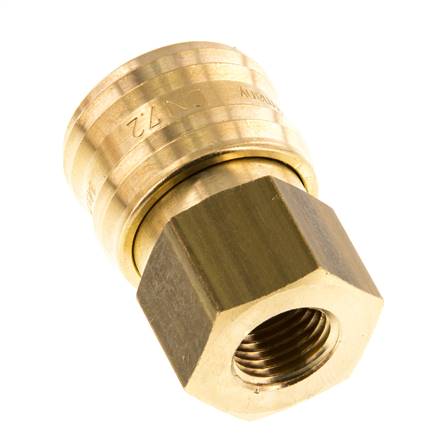 Acoplamiento de aire de latón DN 7.2 (Euro) Enchufe G 1/4 pulgada Hembra