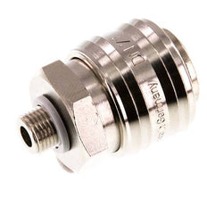 Latón niquelado DN 7.2 (Euro) Acoplamiento de aire Enchufe G 1/8 pulg Macho