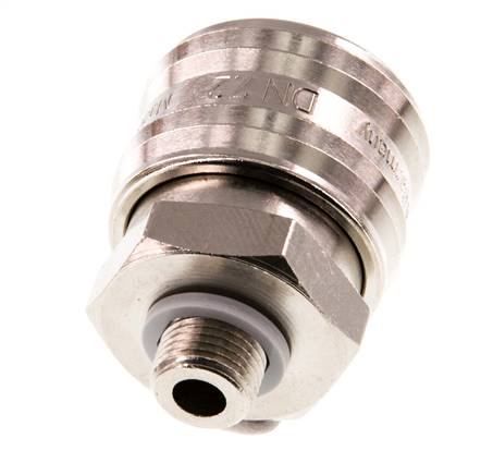 Latón niquelado DN 7.2 (Euro) Acoplamiento de aire Enchufe G 1/8 pulg Macho