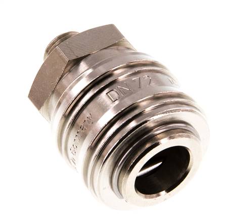 Latón niquelado DN 7.2 (Euro) Acoplamiento de aire Enchufe G 1/8 pulg Macho