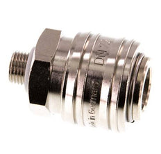 Latón niquelado DN 7.2 (Euro) Acoplamiento de aire Enchufe G 1/8 pulg Macho