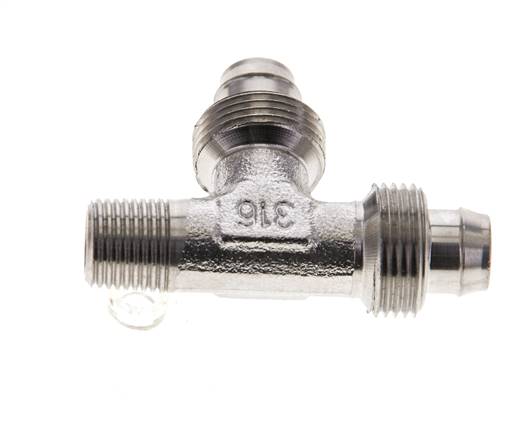 Racor de compresión codo 14x12mm & G1/2'' PVDF con rosca macho 10 bar