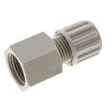 Racor de compresión recto de PP 8x6 mm y G3/8'' con rosca hembra 10 bar