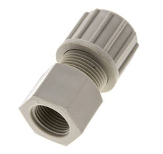 Racor de compresión recto de PVDF de 6x4 mm y G1/8'' con rosca hembra 10 bar