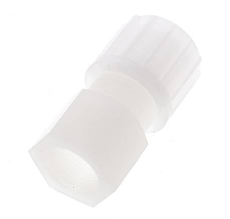 14x12mm & G3/8'' Racor de compresión recto de PVDF con rosca hembra 10 bar