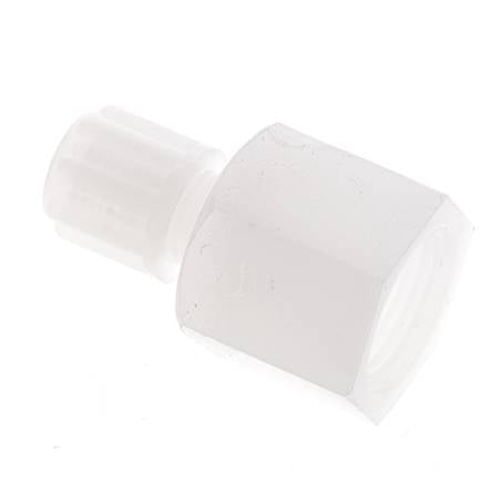 Racor de compresión recto de PVDF de 6x4 mm y G3/8'' con rosca hembra 10 bar