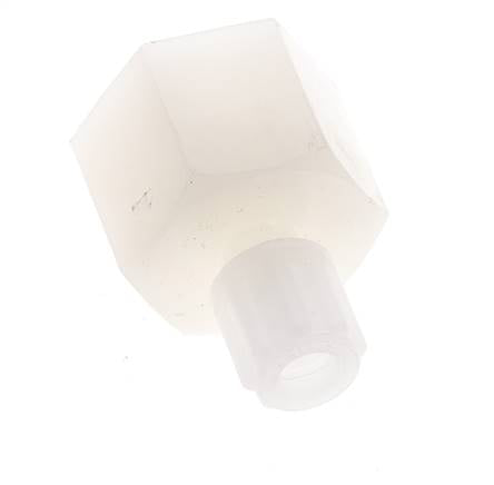 Racor de compresión recto de PVDF de 6x4 mm y G1/2'' con rosca hembra 10 bar