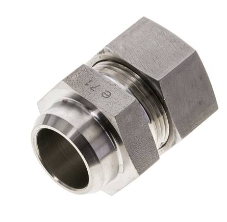 Accesorio de corte recto de acero inoxidable de 28L y 32mm con extremo para soldar 160 bar ISO 8434-1