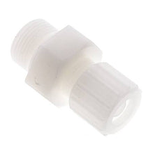 Racor de compresión recto 15x9mm y G3/4'' PVDF con rosca macho 10 bar PVC y PA