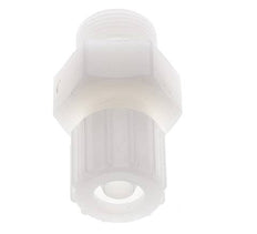 Racor de compresión recto 15x9mm y G3/4'' PVDF con rosca macho 10 bar PVC y PA