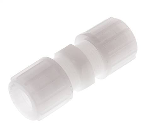 Racor de compresión recto de PVDF de 14x12 mm 10 bar