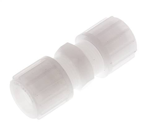Racor de compresión recto de PVDF de 14x12 mm 10 bar