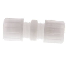 Racor de compresión recto de PVDF de 14x12 mm 10 bar