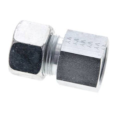 20S y M27x2 Racor de corte recto de acero galvanizado con rosca hembra 400 bar ISO 8434-1