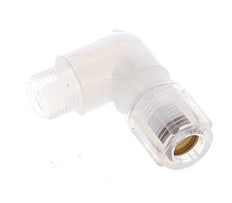 Accesorio de corte acodado de PFA de 6x4 mm y G1/8'' con roscas macho 10 bar