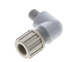 Racor de compresión codo 14x12mm & G1/2'' PVDF con rosca macho 10 bar