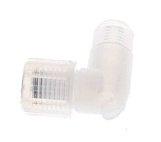 Accesorio de corte acodado de PFA 8x6 mm y G1/4'' con roscas macho 10 bar