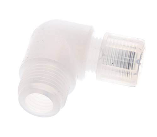 10x8mm & G1/2'' PFA Racor de corte acodado con roscas macho 10 bar