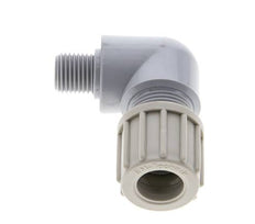 Racor de compresión codo 14x12mm & G1/2'' PVDF con rosca macho 10 bar