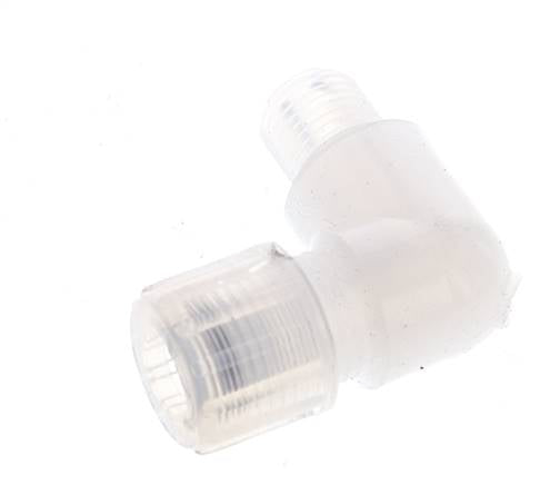 10x8mm & G1/4'' PFA Racor de corte acodado con roscas macho 10 bar