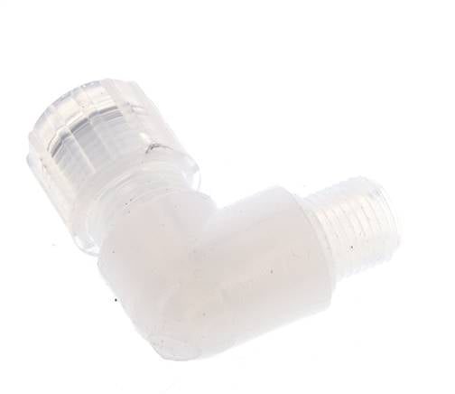 10x8mm & G1/4'' PFA Racor de corte acodado con roscas macho 10 bar