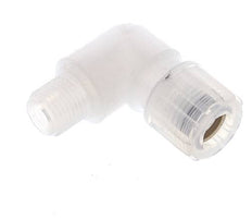 10x8mm & G1/4'' PFA Racor de corte acodado con roscas macho 10 bar