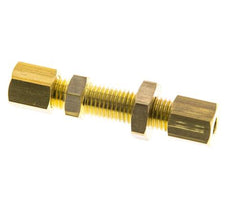 4mm Latón Racor De Compresión Recto Pasante 150 Bar DIN EN 1254-2