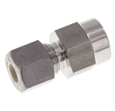 Racor de compresión recto de acero inoxidable de 8L y G1/4'' con rosca hembra para manómetros de 315 bar ISO 8434-1