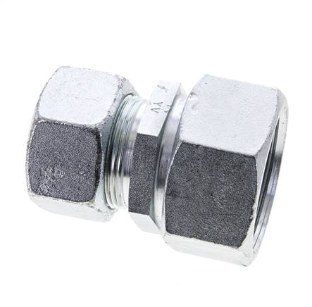 30S & 38S Racor recto de acero zincado con rótula 315 bar Junta tórica de NBR Cono de estanquidad ISO 8434-1