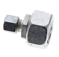 10S y 25S Accesorio de corte recto de acero galvanizado con rótula 400 bar Junta tórica de NBR Cono de sellado ISO 8434-1