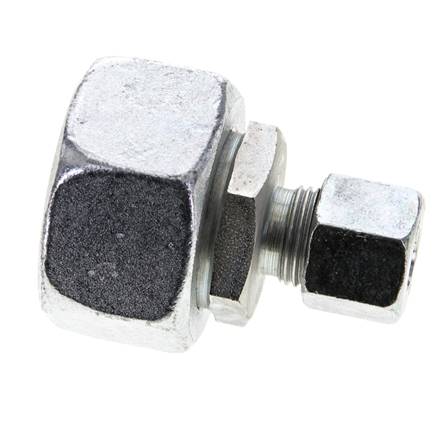 10S y 25S Accesorio de corte recto de acero galvanizado con rótula 400 bar Junta tórica de NBR Cono de sellado ISO 8434-1