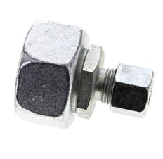 10S y 25S Accesorio de corte recto de acero galvanizado con rótula 400 bar Junta tórica de NBR Cono de sellado ISO 8434-1