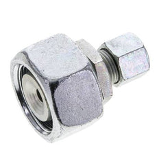 10S y 25S Accesorio de corte recto de acero galvanizado con rótula 400 bar Junta tórica de NBR Cono de sellado ISO 8434-1
