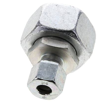 10S y 25S Accesorio de corte recto de acero galvanizado con rótula 400 bar Junta tórica de NBR Cono de sellado ISO 8434-1