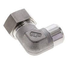 Accesorio de corte en codo de acero inoxidable de 28L y 32mm con extremo para soldar 160 bar ISO 8434-1