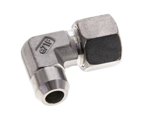 Accesorio de corte en codo de acero inoxidable de 14S y 19mm con extremo para soldar 630 bar ISO 8434-1